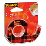 Scotch Ruban adhésif transparent Crystal - 19 mm x 7,5m sur dévidoir