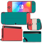 Kit De Autocollants Skin Decal Pour Switch Oled Console De Jeu Full Body Ns Oled, T1tn-Nsoled-2014