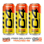 Cellucor C4 Energy Orange Slice Pre Workout 3x500ml RTD Cans Sugar Free