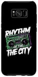 Coque pour Galaxy S8+ Rythme de la ville - Vintage Ghettoblaster Boombox Lover