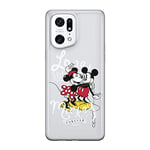 ERT GROUP Coque de téléphone Portable pour Oppo Find X5 Pro Original et sous Licence Officielle Disney Motif Mickey & Minnie 001 Parfaitement adapté à la Forme du téléphone Portable, partiel imprimé
