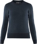 Fjällräven Övik Nordic sweater W Stickad tröja för kvinnor, 555/ Dark navy