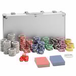 tectake Pokerset -  300 delar Silver