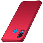 TXLING Samsung Galaxy A20 Phone Case Ultra Thin Sleek Fully Protective (Naked Phone Texture) Matte Finish Scratch Resistant Phone Hard Case Cover for Samsung Galaxy A20-red