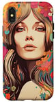 Coque pour iPhone X/XS Femme Années 70 Design Art Rétro-Nostalgie Culture Pop