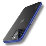 X-level for iphone 12 Pro Max Case, Ultra Thin Translucent Silicone Hard PC Back and Soft TPU Bumper 360 Degree Protective Case for iphone 12 Pro Max 6,7"(2020) - Blue
