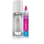 Sodastream TERRA Vit läsk och kolsyrat vattenmaskin + 1 flaska som är kompatibel med diskmaskin Vit