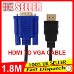 【see Note】hdmi Hd Converter Lead Vga To Male Cable Adapter Monitor 1080p