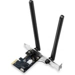Mercusys AXE5400 Tri-band WiFi 6E PCI-E-adapter och Bluetooth 5.2-adapter