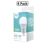4-Pack kallvit LED-lampa E27 6W 480lm (6000K)