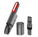 Deltaco Mini håndholdt støvsuger, USB-C - Sort