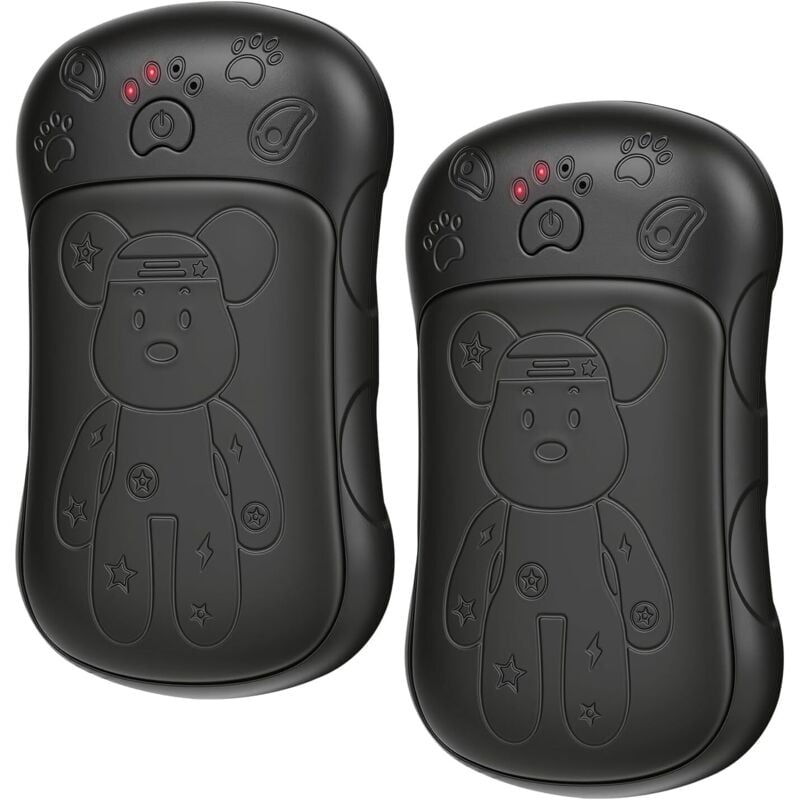 VEGER Lot 2 Chauffe-Mains Rechargeables 3000 MAh - 3 Niveaux Chaleur Rose Pour Hiver Et Extérieur