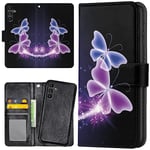 Samsung Galaxy A35 5G - Plånboksfodral/Skal Lila Fjärilar