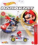 Hot Wheels Mario Kart Voiture métal 1:64 Figures Mario Circuit Spécial 