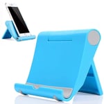 MISKQ Universal mobile phone tablet computer stand folding desktop lazy stand for: All smartphones and tablets from Sony, Nokia, Google, Moto, OnePlus, WIKO, DOOGEE, Blackview(blue)