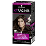 Schwarzkopf - Kit Racines - Coloration Racines Cheveux Permanente - Enrichie d’une huile nourrissante - Couverture Cheveux Blancs - Retouche entre 2 Colorations - Châtain Foncé R4