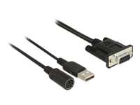 Navilock - Seriell Kabel / Usb-Kabel Med Egen Strömförsörjning - Db-9 (Hona) Till Ps/2, Usb (Endast Ström) - 59 Cm - Tumskruvar