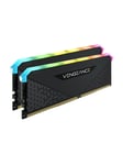 Vengeance RGB RS DDR4-3600 - 32GB - CL18 - Dual Channel (2 stk) - AMD Optimeret - Sort med RGB