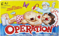 Hasbro Gaming Classic Operation Game, Electronic Board Game with Cards, Indoor 