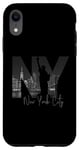 iPhone XR NY New York Skyline & Statue of Liberty Silhouette Case