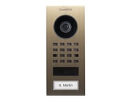 Doorbird D1101V (PoE) Video ringeklokke med kamera (Modell: På-vegg, Farge: Real burnished brass)