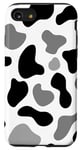 Coque pour iPhone SE (2020) / 7 / 8 Joli motif imprimé vache noir gris pastel esthétique