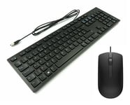 NEW Dell KB216 Black USB UK Keyboard and MS116 Mouse Set