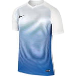 Nike SS YTH Segment IV JSY Maillot Manches Courtes pour Homme, Blanc (White/Royal Bleue/Black), XL