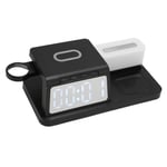 (black)Alarm Clock Charger Wireless Charger Alarm Clock LED Display 15W Power