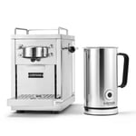 Sjöstrand Coffee Concept - Sjöstrand Espresso Capsule Machine + Sjöstrand Milk Frother - Silver - Kaffemaskiner och kaffebryggare