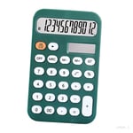 yotijar Calculatrice de chiffres, calculatrice de bureau, 12 chiffres faciles à appuyer, antidérapante avec boutons ovales, affichage LCD, calculatrice de Vert