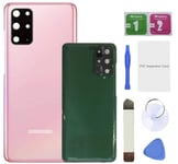 Eonpam Battery Cover Back Glass Replacement，for Samsung Galaxy S20+ Plus（All Carriers） Repair Kit Genuine Rear Housing Replacement with Camera Lens (Cloud Pink)
