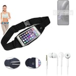Belt bag for Motorola Edge 30 Neo + headphones waist bag Sport Running Fitness s