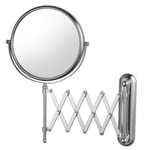 FGHHJ 8 Inches Wall Mounted Makeup Mirror 10x Magnifying Makeup Mirror With Extendable Arm Double Sided Swivel Vanity Mirror Bathroom Wall Mirror