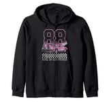 Back To The Future Delorean 88 MPH Jersey Numbers Zip Hoodie