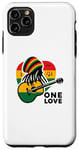 Coque pour iPhone 11 Pro Max One Love Reggae Papillon Rasta Reggae dégradé