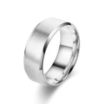 Borstad Ring Rostfritt Stål 8mm Silver 11