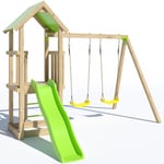 Trigano Jardin Easy Xperience Wooden Swing Set and Slide