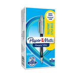 Paper Mate S0767600 Flexgrip Elite Retractable Ballpoint Pen, Large Tip 1.4 mm - Black, Pack of 12