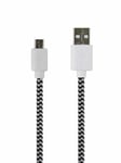 Wave punottu lataava datakaapeli microUSB 1.2m