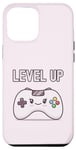 Coque pour iPhone 12 Pro Max Level Up Kawaii Manette de jeu vidéo Gamer Girl
