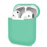 iSOUL AirPods Case, Airpod Case Cover Skins, Silicone Waterproof Case Shock Proof Protective Cover, Resistant Cover Case for Apple AirPods 1, 2, iPhone X, XS, XR, XS MAX, 7 Plus, 8, 8 Plus - Green