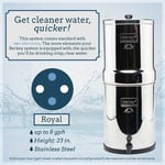 ROYAL BERKEY Water Filter System Stainless Steel Gravity Fed purifier Filtration