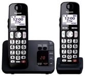 Panasonic KX-TGE822EB Big Button Cordless Phone - Twin