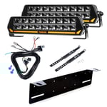 Extraljus Purelux Panther S300 Gen3 - Rak / 30 cm / 108W, 2 st - Komplett paket (montering under reg.skylt)
