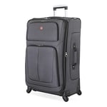 SwissGear Sion Softside Expandable Luggage, Dark Grey, Checked-Large 29-Inch, Sion Softside Expandable Luggage