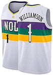 Hyzb Jersey NBA Hommes - Nouvelle-Orléans Pelicans 1 Zion Lateef Williamson Rookie Champion Basketball Mesh Jersey, Vêtements de Sport à séchage Rapide Manches (Size : Large)