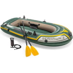 2-Person Inflatable Boat Set with Oars & Inflator | 200KG Dinghy Fishing Tender