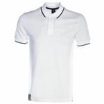New Hugo BOSS mens responsible white golf pro regular fit polo t-shirt top XXL o