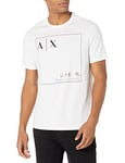 Armani Exchange Men's You.me.us. Box Foil Logo Pima T-Shirt, White, XS